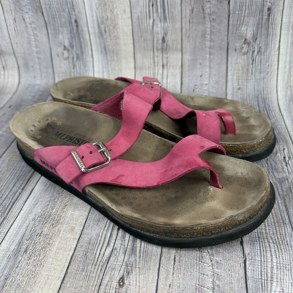 Mephisto Helen Twist Hot Pink Nubuck Comfort Sandal Women's size 40